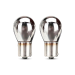 LED halogen bulbs (2 pcs) / turn signal bulb / 21W / P21W / BA15S / 12V / with chrome coating / 5903293031100 / 25-1998 :: LED bulbs (Turn, Stop and marker lights)