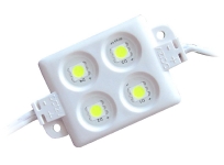 LED modulis 4 x 2835 SMD 12V balts / Cena derīga pērkot no 200 gab. / 05-605 :: Noliktavas tīrīšana