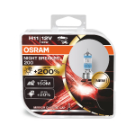 OSRAM H11 halogēna spuldzes NIGHT BREAKER 200 (2 gab) / 55W / 3600K / 1350Lm / 4062172308212 / 21-2173
