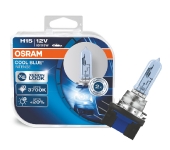 OSRAM H15 галогенные лампы COOL BLUE INTENSE / 15/55W / Яркость +20% / Цветовая температура до 3700K / 4052899982208 / 21-223