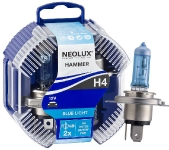 NEOLUX H4 halogēna spuldzes (2gab.) BLUE LIGHT 4008321756824