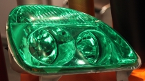 Green tinting film for headlights "VisionalFilms" :: Car light tinting films