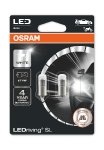 OSRAM LED BA9S 12V/ T4W Лампа 1W холодный белый (-80% Energy, 6000K) 4062172150354