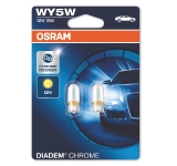 OSRAM Габаритные галогенные лампы WY5W W2.1x9.5d DIADEM CHROME (x2) 4008321972750 :: OSRAM halogēna WY5W