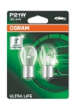 OSRAM Лампы в указатель поворота / стоп сигнал P21W BA15S ULTRA LIFE (x2) 4008321415141 :: LED диоды для огней (поворота, стоп, габаритных)