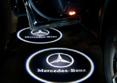 LED лазерная подсветка логотипа Mercedes-Benz