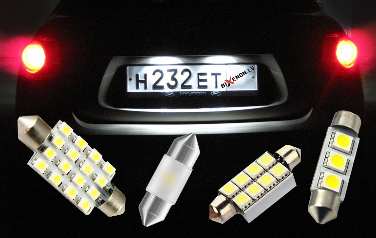 LED диоды для подсветки номера автомобиля
