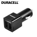 Auto piepīpētāja dubults USB lādētājs 2xUSB / 12V-24V DC / 5V / 1A/2.4A / Duracell / 5055190181478 / 07-062 :: Auto piepīpētāja USB lādētāji un kabeļi