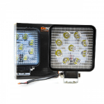 LED Darba gaismas lukturis 27W / (9 x 3W) / 9-32V DC / 6000K / IP67 / FLOOD / 5901958637827 / 04-367 :: LED kantainie auto darba lukturi