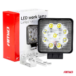 LED work lights / additional lighting for cars AWL07 / 9 LED diodes 3030 / 2160Lm / IP67 / 6000K - 6500K - cold white / 5903293024218 :: LED квадратные бары рабочие огни