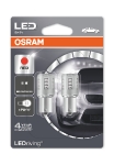 OSRAM LED BA15s RED / P21 3W (x2gab) 4 gadi garantija 4052899357976 :: OSRAM LED P21W