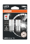 OSRAM LED spuldzes (2 gab.) LEDriving SL / P21/5W / BAY15d  / RED / 4062172151740 / 21-066 :: OSRAM LED P21W