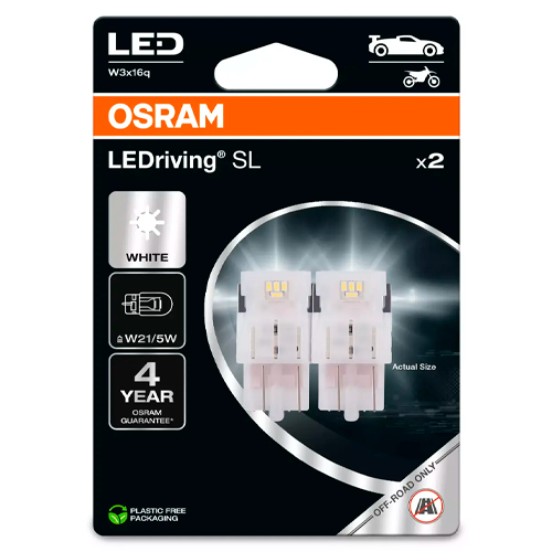 LED bulbs W21/5W, 1W, 6000K, 12V, LEDriving SL series