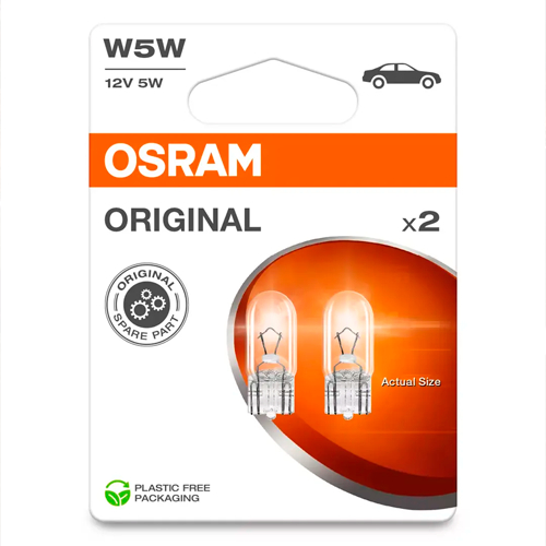 OSRAM Halogēna spuldzes W5W, 5W, 12V, 50Lm, ORIGINAL sērija